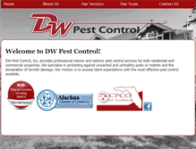 Tablet Screenshot of dwpestcontrol.com